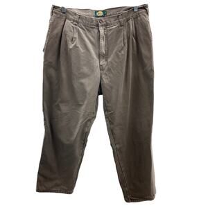 Cabela's Khaki Tan Red Plaid Flannel Lined Pocket Zip Hunting Outdoor Pants READ